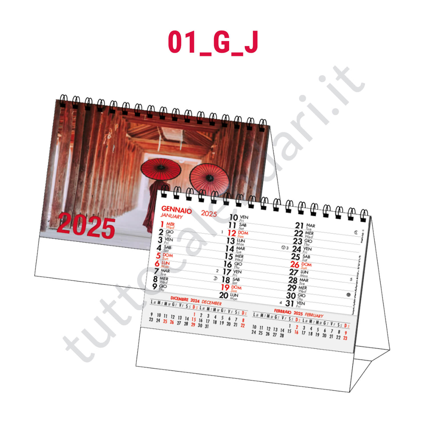 calendario da tavolo illustrato