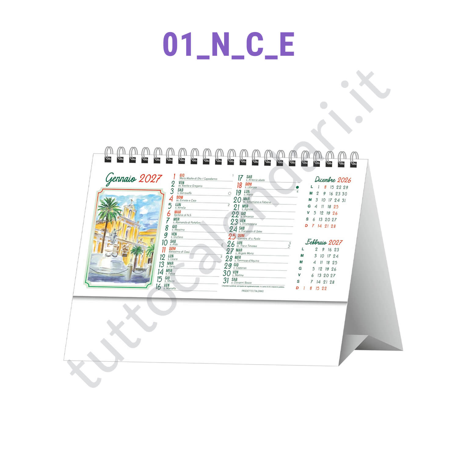 calendario da tavolo illustrato Città d'Italia calendari da tavolo personalizzati per aziende