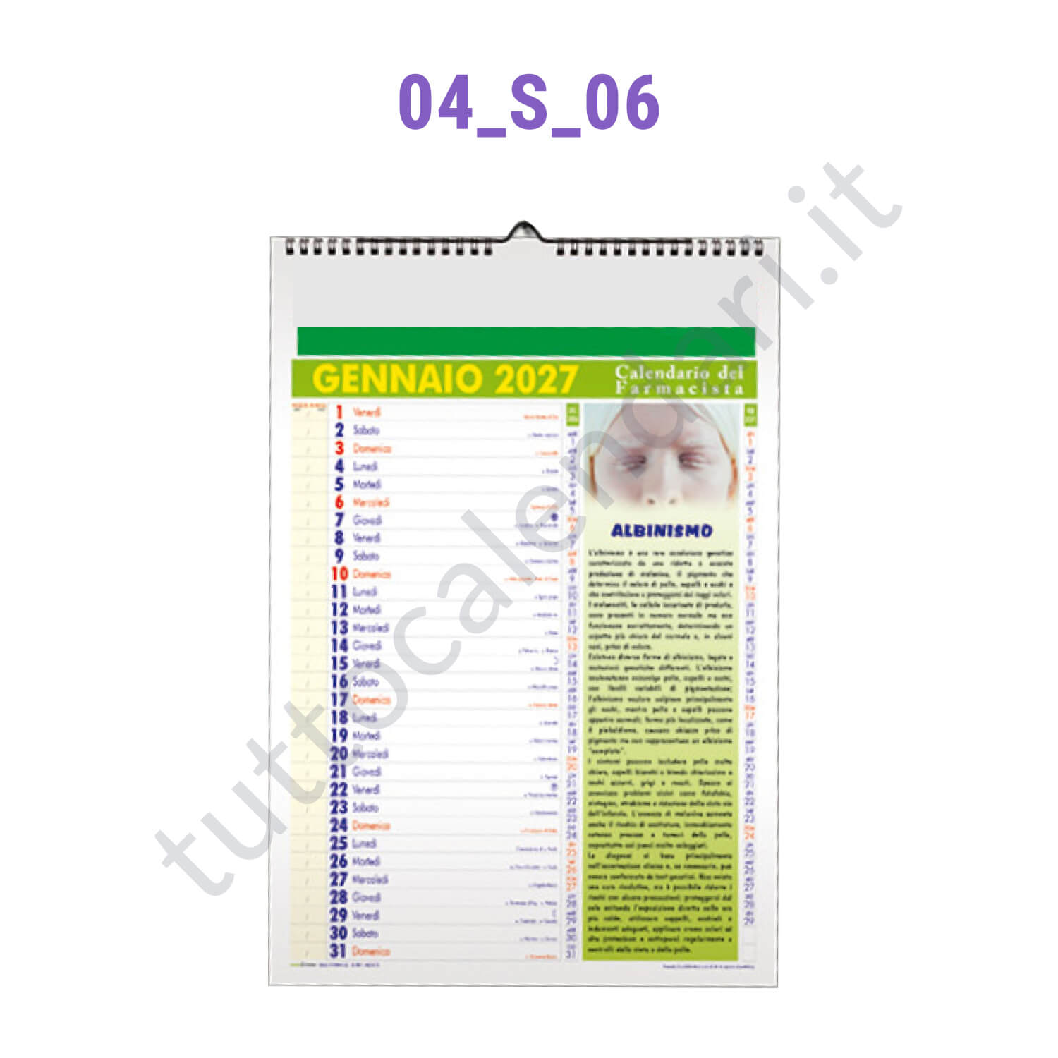 Calendario del Farmacista - mensile illustrato 2028