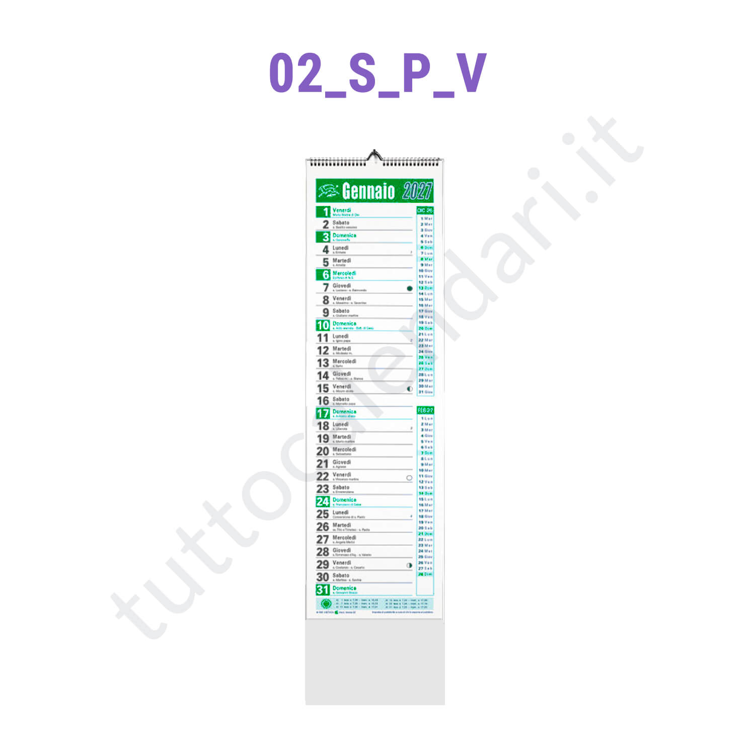 Stampa calendario silhouette per farmacie ed erboristerie