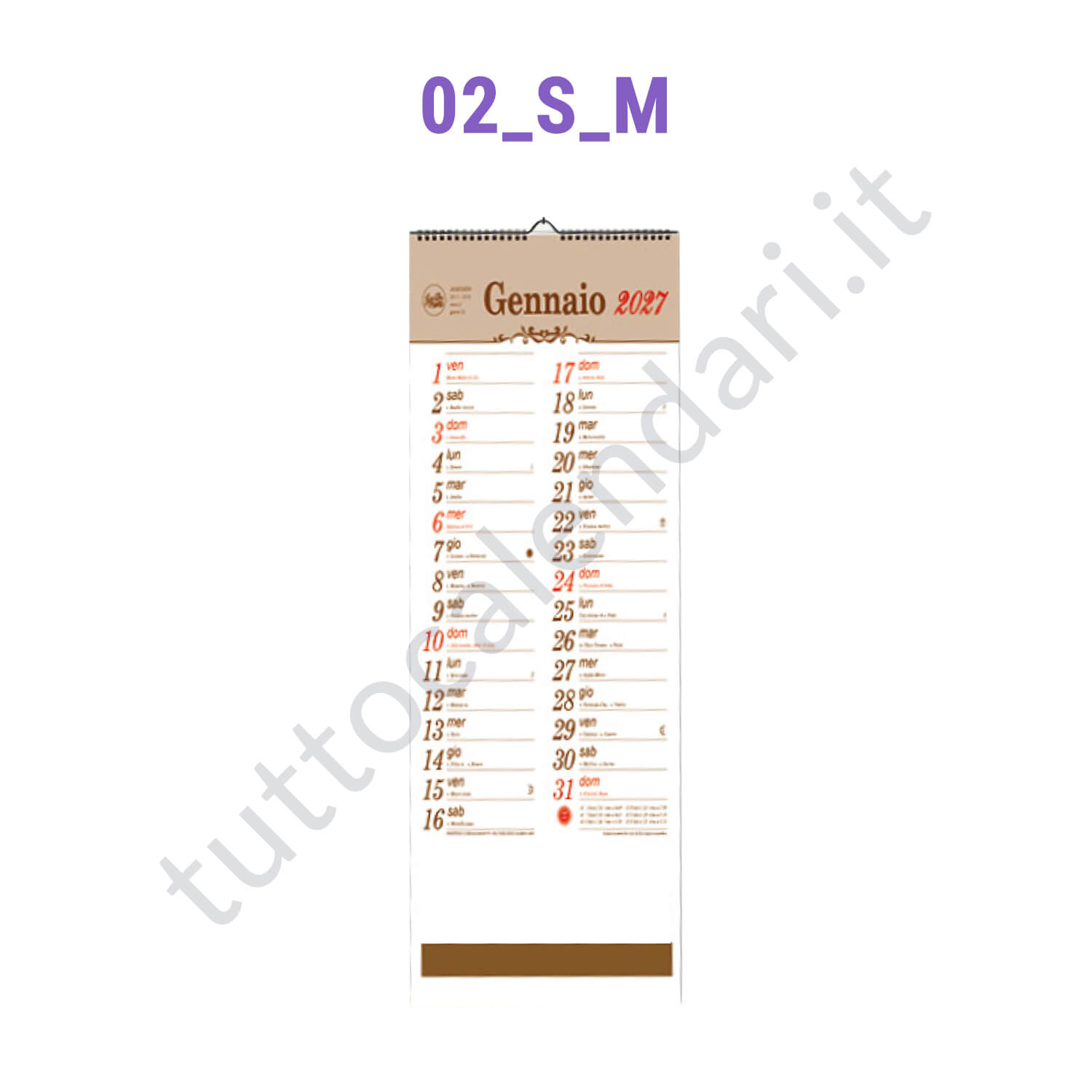 Stampa calendario olandese da muro per farmacie
