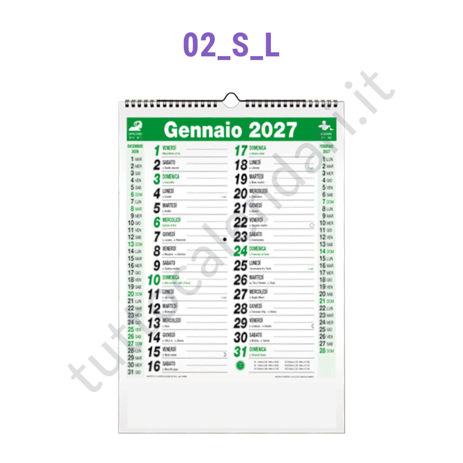 Stampa calendario olandese da muro per farmacie