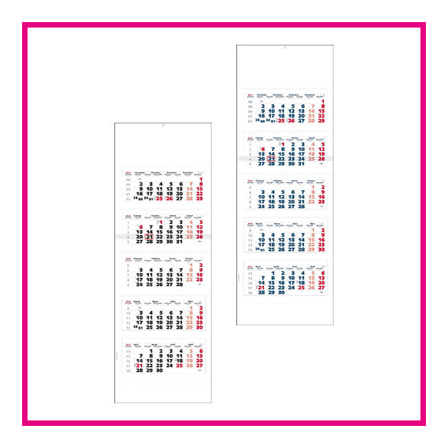 Calendari a 5 o a 6 blocchi